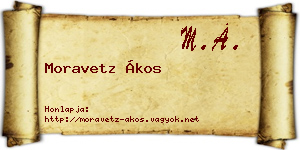 Moravetz Ákos névjegykártya