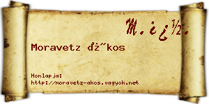 Moravetz Ákos névjegykártya