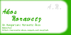 akos moravetz business card